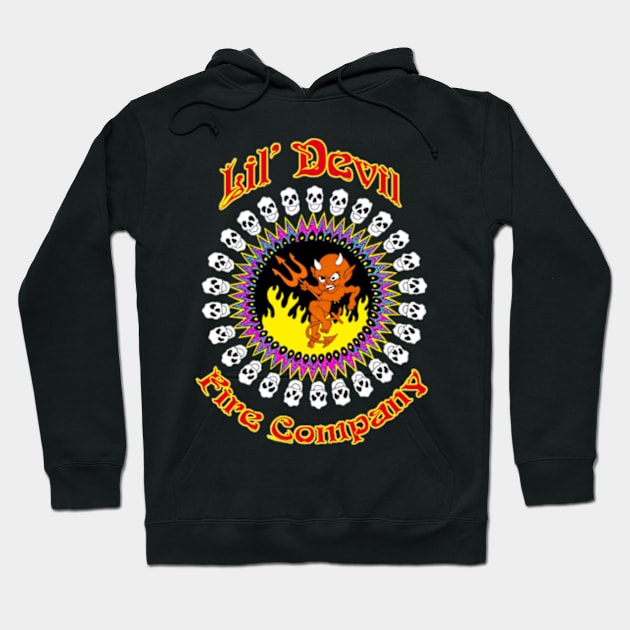 Lil' Devil Fire Company Colour 2 Hoodie by CosmicAngerDesign